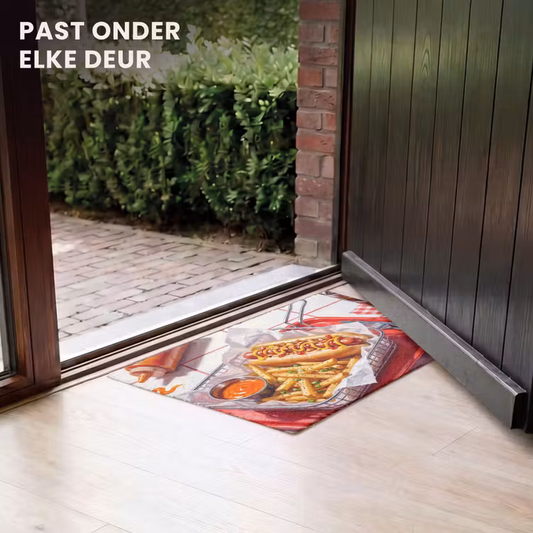 Deurmat - Eten - Hotdog - Fastfood - Modern - Rood — 7