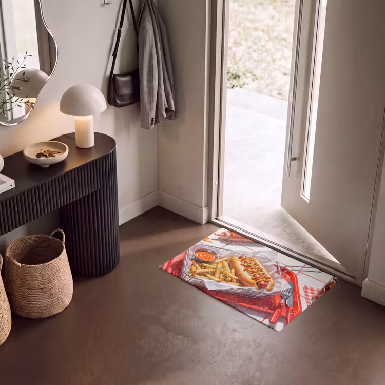 Deurmat - Eten - Hotdog - Fastfood - Modern - Rood — 8