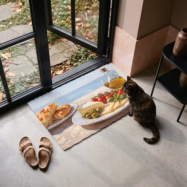 Deurmat - Eten - Middellandse Zee - Natuur - Geschilderd — 2