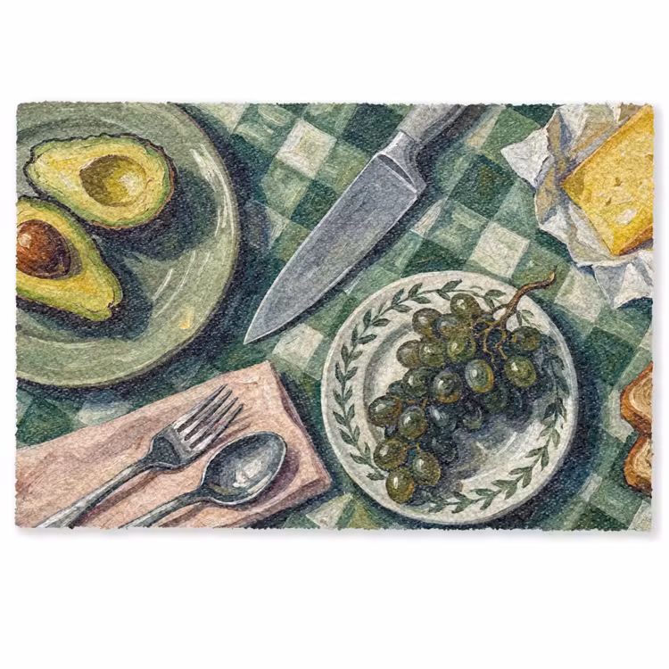 Deurmat - Eten - Ontbijt - Tafel - Modern - Groen — 1