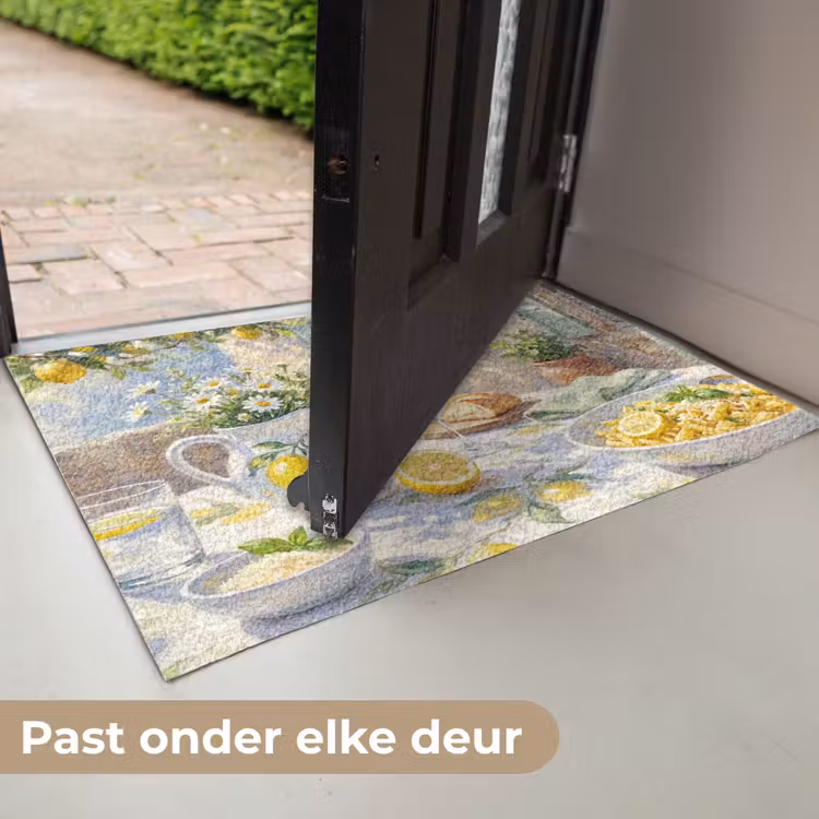 Deurmat - Eten - Terras - Zomer - Geschilderd - Geel — 7