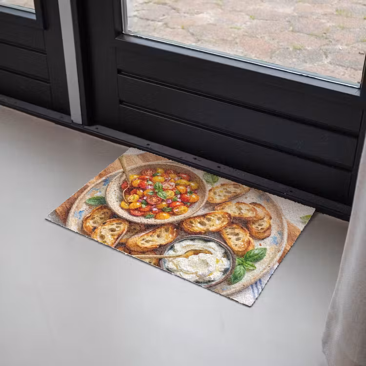 Deurmat - Eten - Tomaat - Brood - Kleurrijk - Keuken — 2