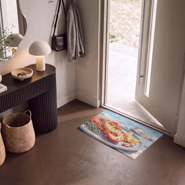 Deurmat - Eten - Zee - Kust - Modern - Blauw — 8