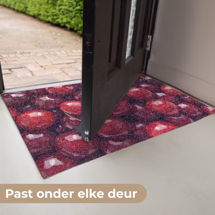 Deurmat - Fruit - Kersen - Eten - Modern - Rood — 7