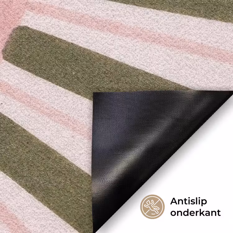 Deurmat - Patroon - Cirkel - Stralen - Abstract - Roze — 6
