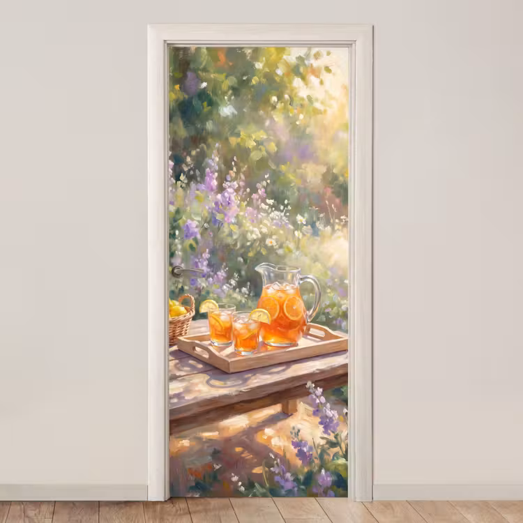 Deursticker - Drank - Citroen - Zomer - Tuin - Geel — 1
