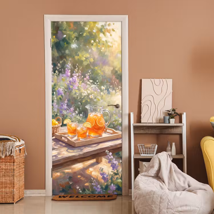 Deursticker - Drank - Citroen - Zomer - Tuin - Geel — 2