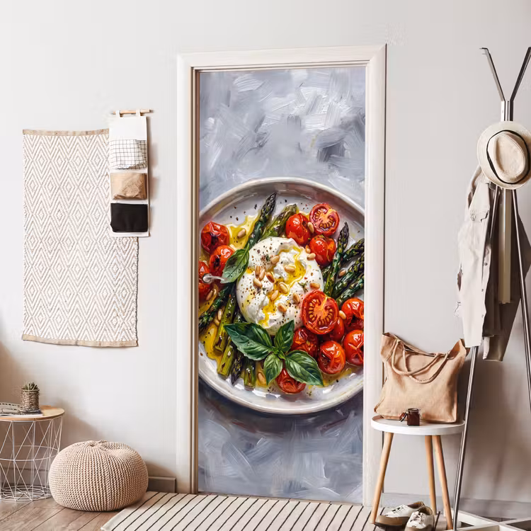 Deursticker - Eten - Groenten - Kaas - Modern - Vers — 8