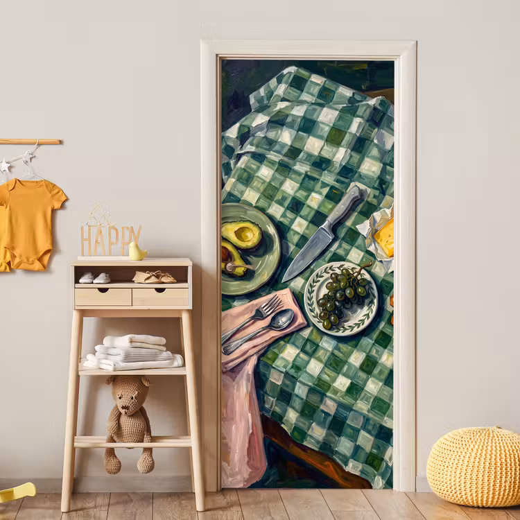 Deursticker - Eten - Ontbijt - Tafel - Modern - Groen — 6