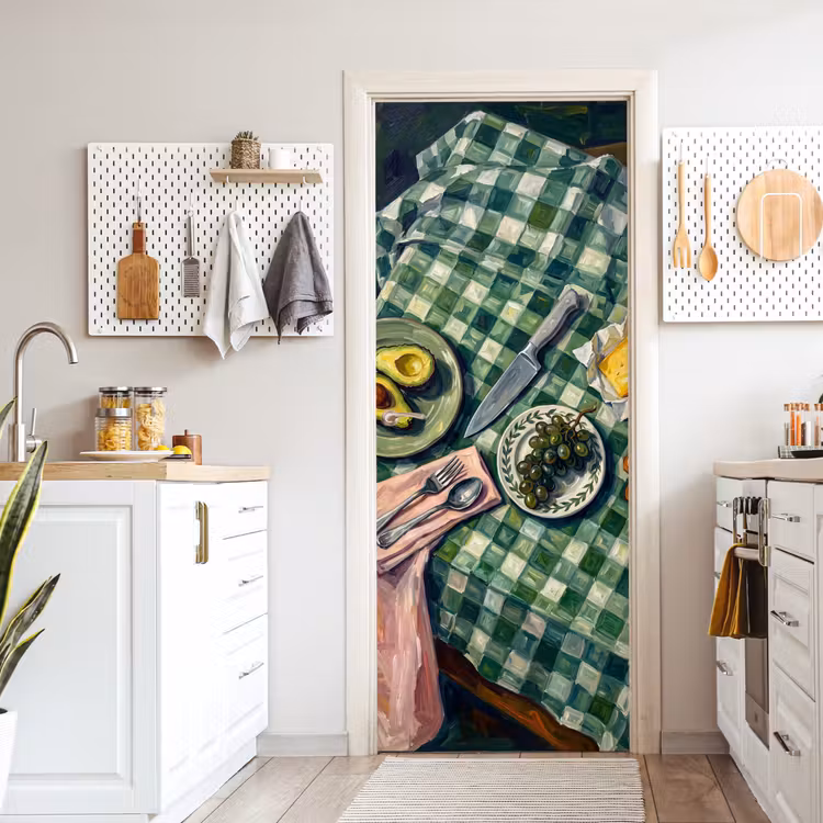Deursticker - Eten - Ontbijt - Tafel - Modern - Groen — 7