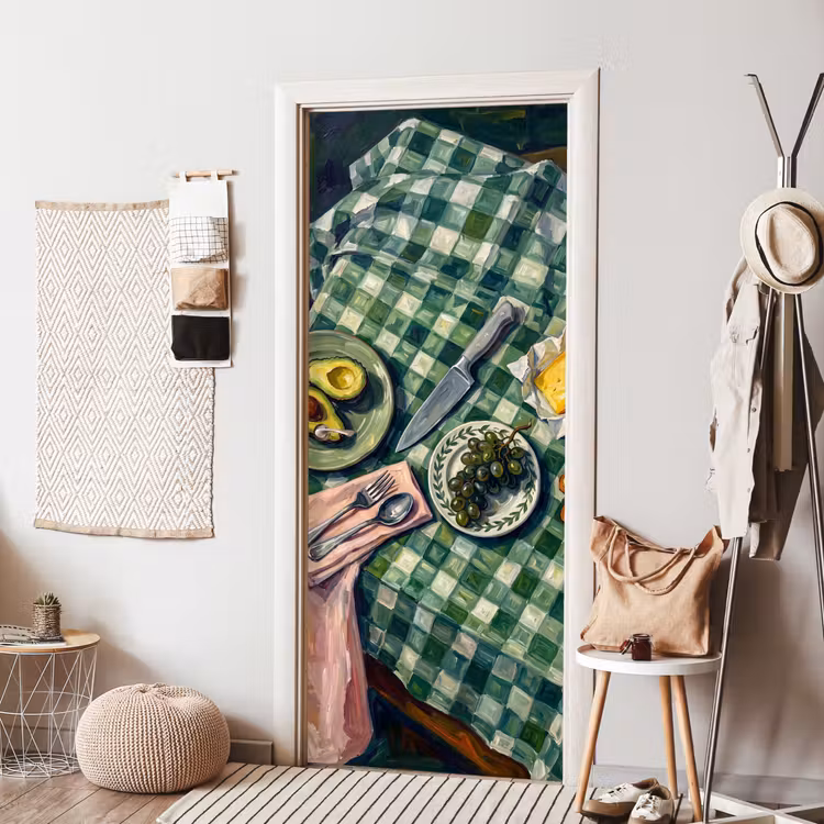 Deursticker - Eten - Ontbijt - Tafel - Modern - Groen — 8
