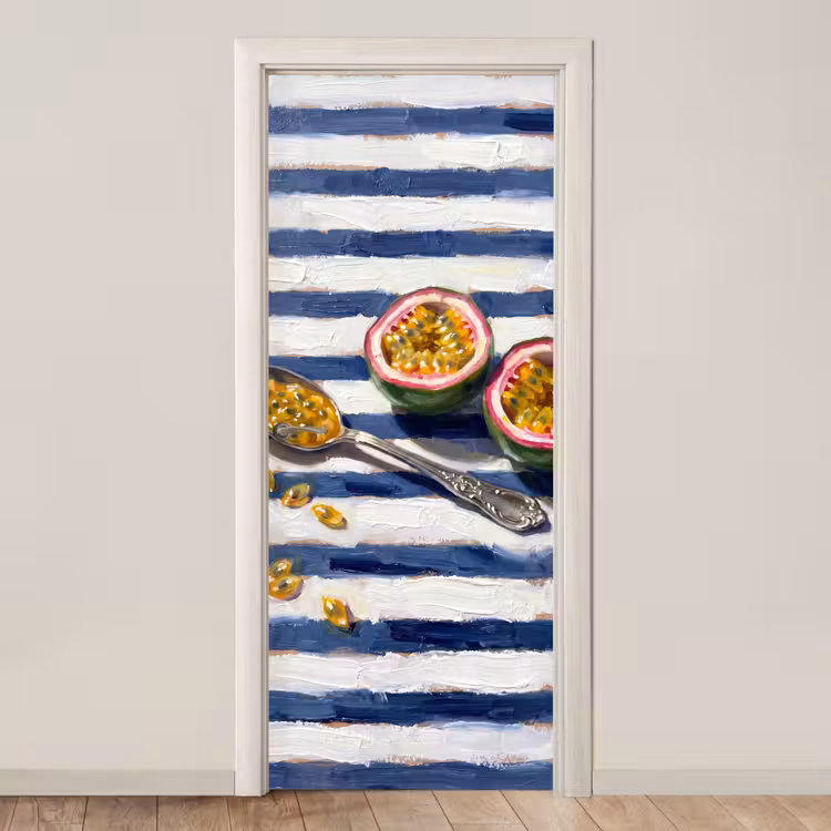 Deursticker - Eten - Passievrucht - Tropisch - Modern - Kleurrijk — 1