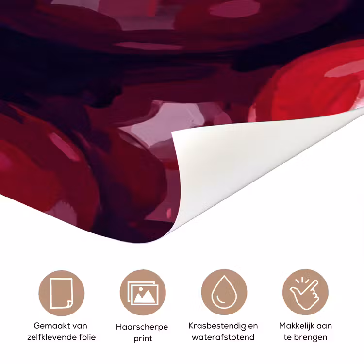 Deursticker - Fruit - Kersen - Eten - Modern - Rood — 3