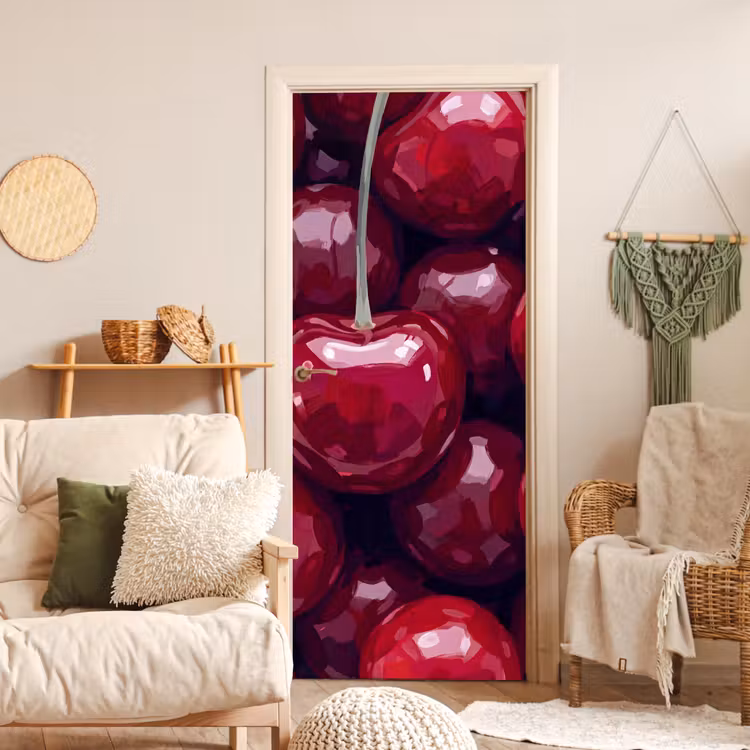 Deursticker - Fruit - Kersen - Eten - Modern - Rood — 4
