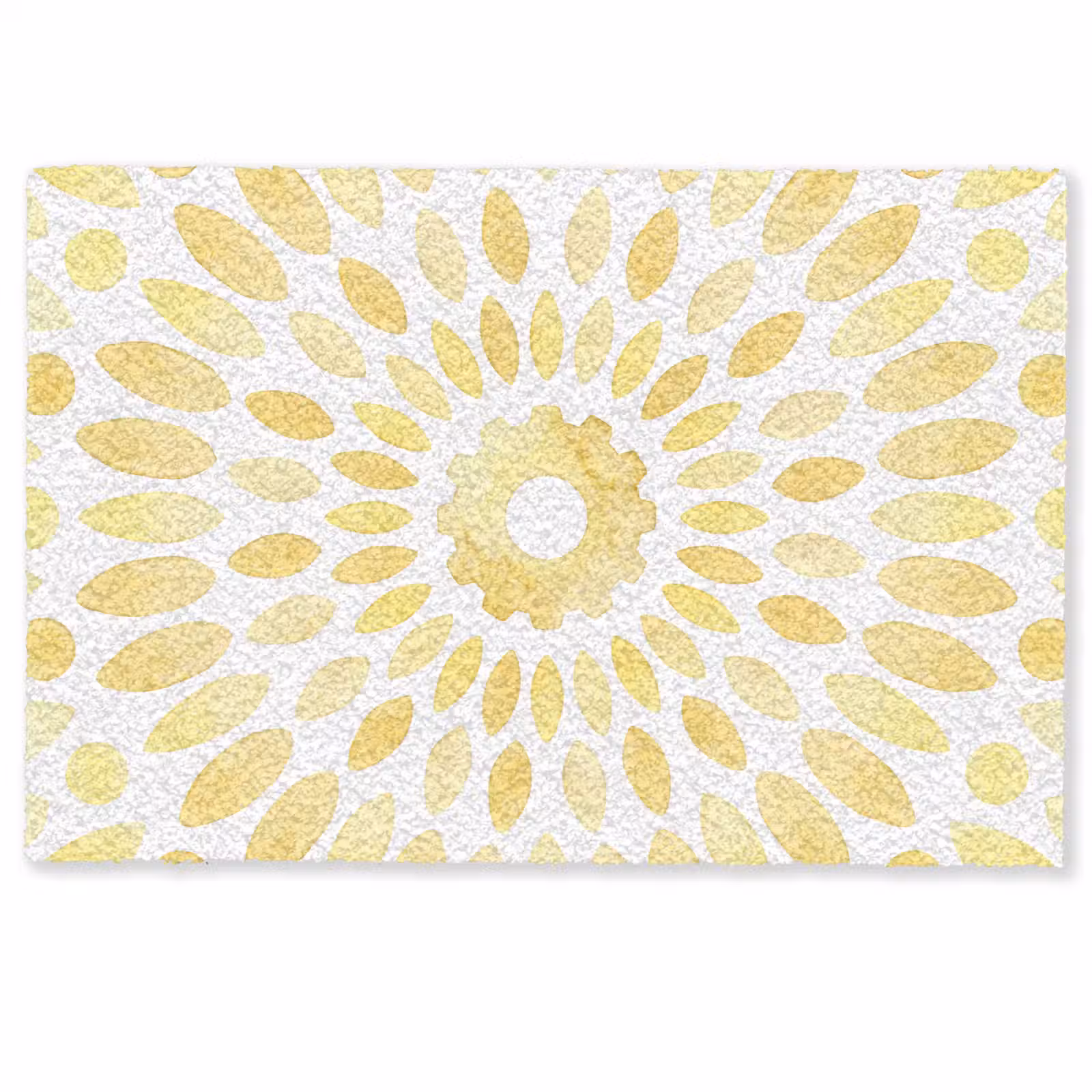 Deurmat - Abstract - Geometrisch - Stralend - Geel — 1