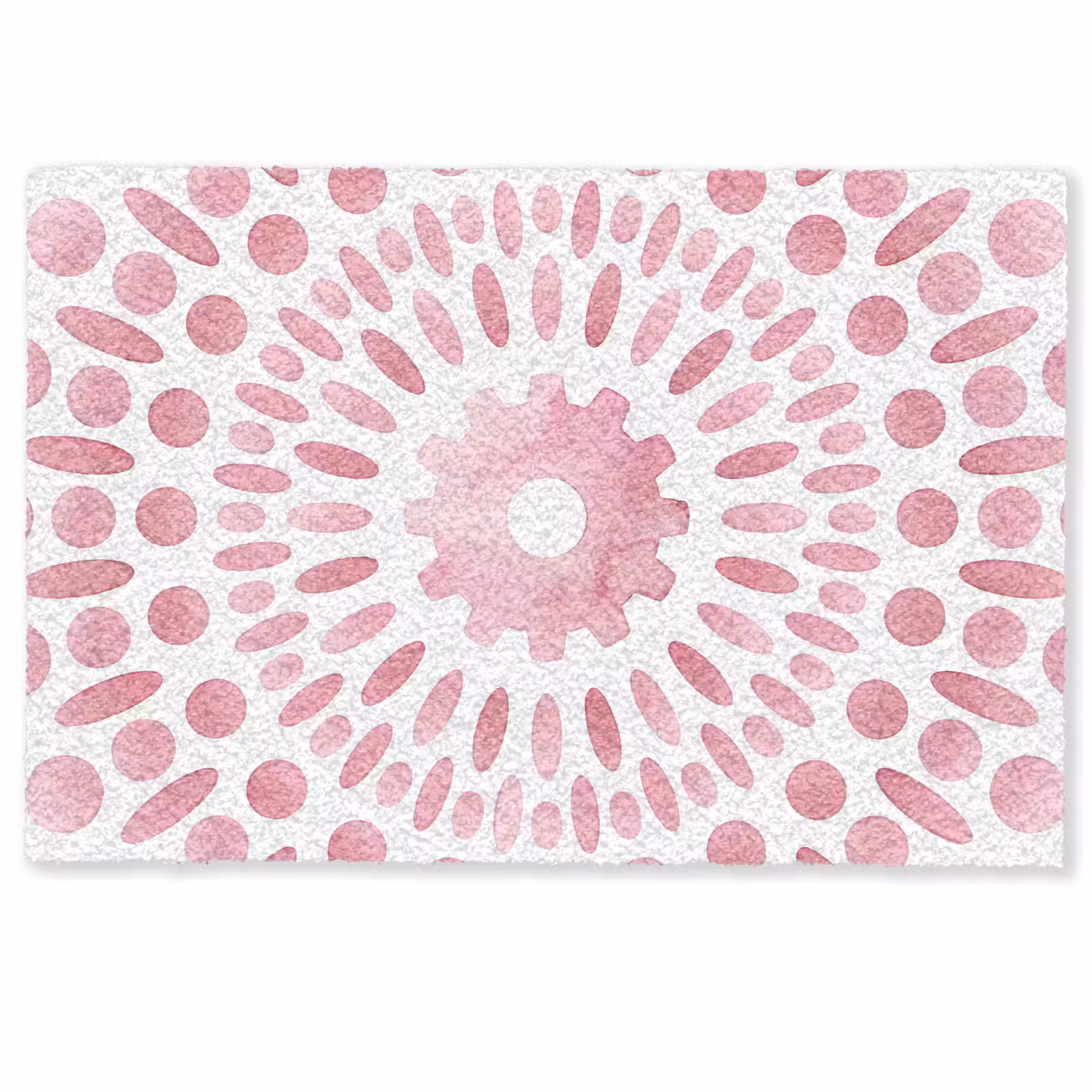 Deurmat - Abstract - Vormen - Patroon - Aquarel - Roze — 1