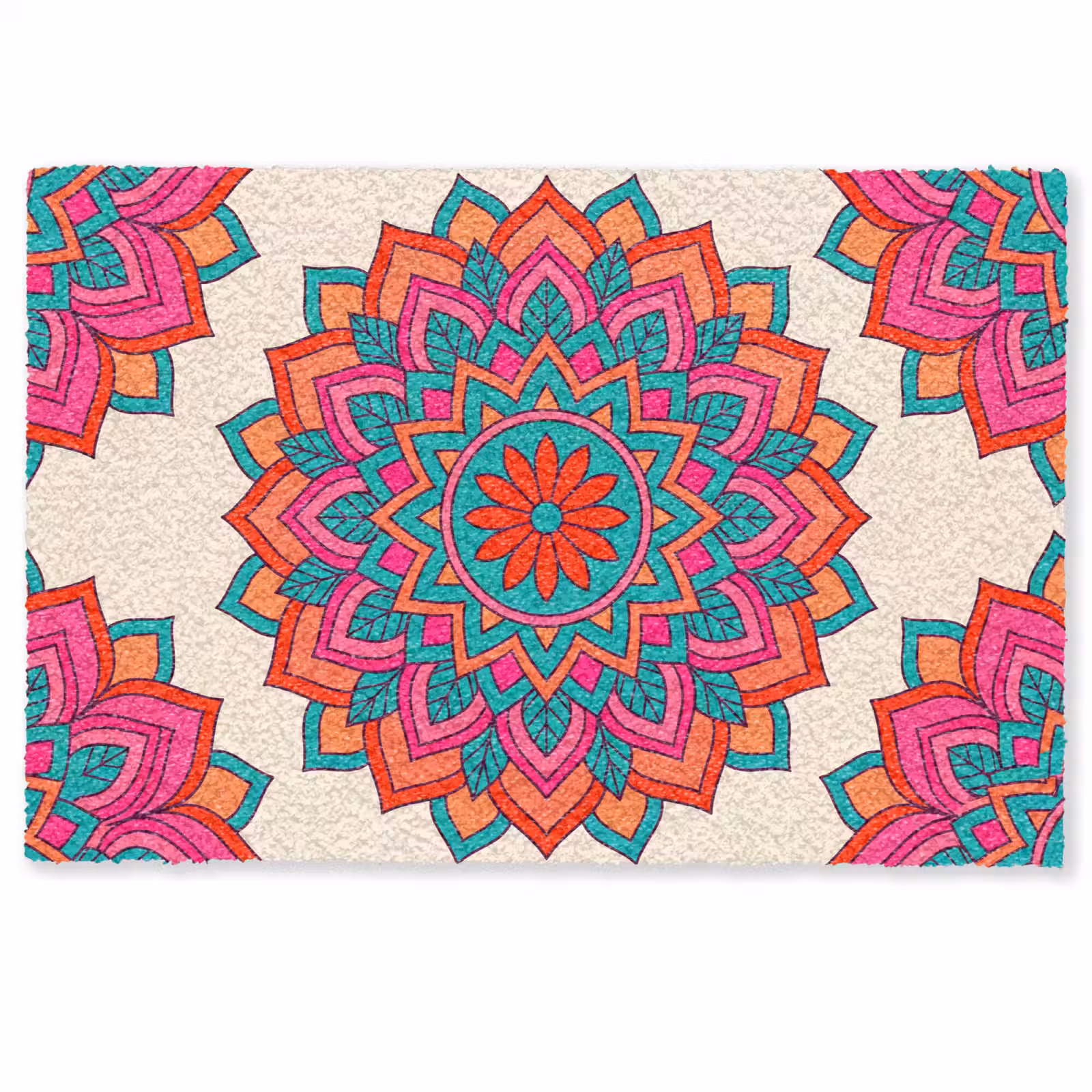 Deurmat - Mandala - Patroon - Abstract - Kleurrijk - Modern — 1