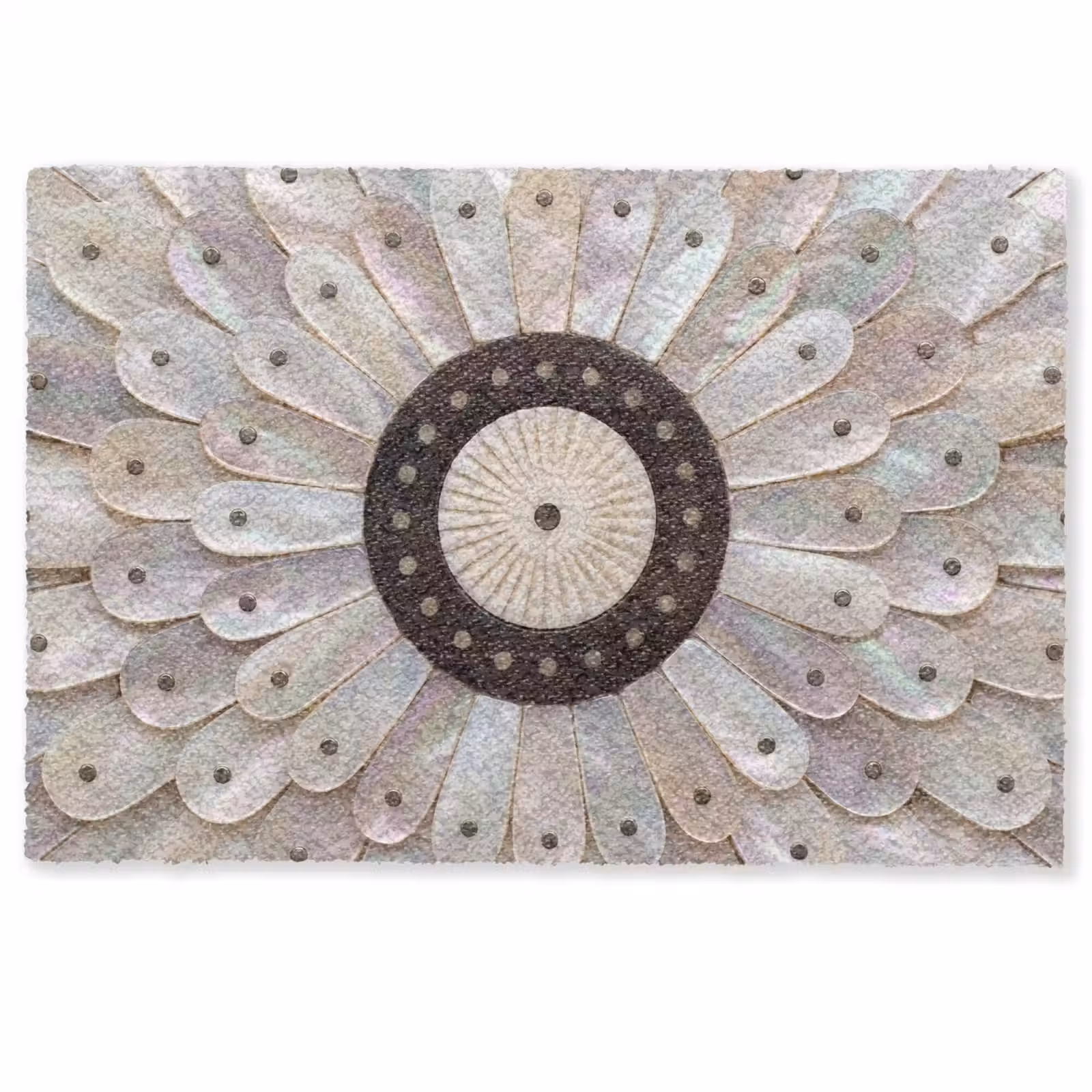 Deurmat - Parelmoer - Patroon - Decoratie - Ambacht - Wit — 1