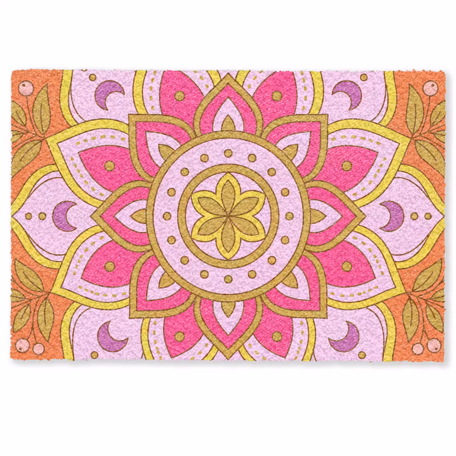 Deurmat - Patroon - Bloemmotief - Decoratie - Abstract - Roze — 1