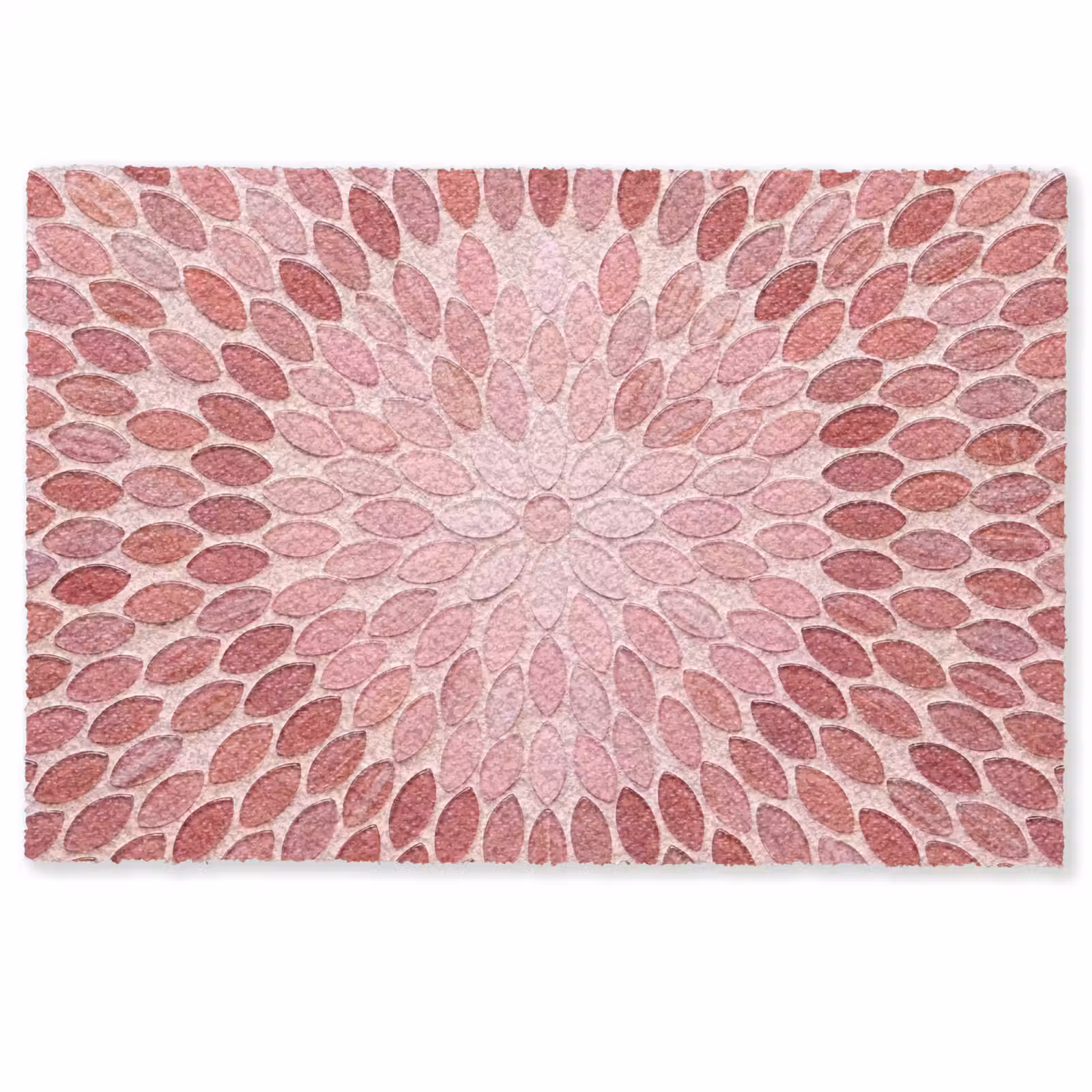 Deurmat - Patroon - Mozaïek - Ovaal - Abstract - Roze — 1