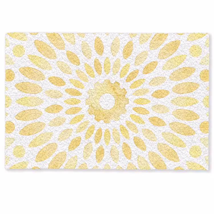 Deurmat - Abstract - Geometrisch - Stralend - Geel — 1