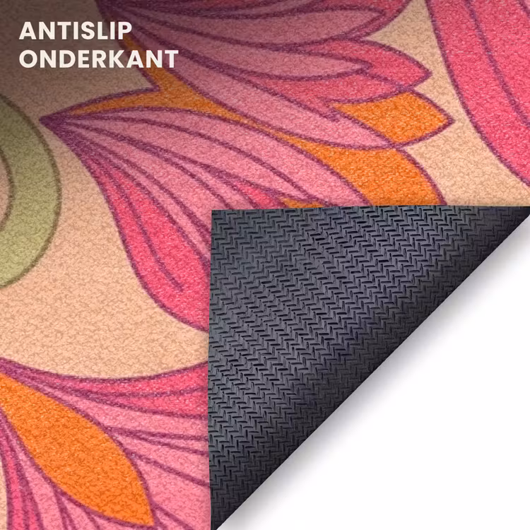 Deurmat - Bloemen - Patroon - Abstract - Roze - Decoratief — 6