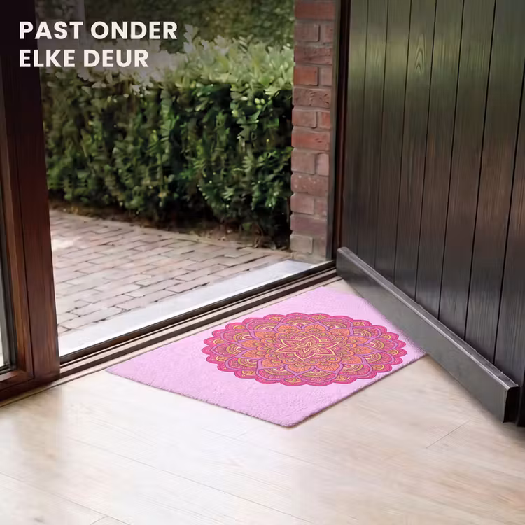 Deurmat - Mandala - Cirkel - Spiritueel - Oosters - Roze — 7