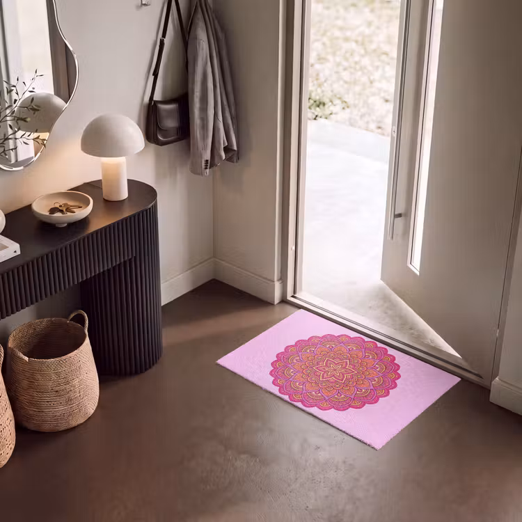 Deurmat - Mandala - Cirkel - Spiritueel - Oosters - Roze — 8