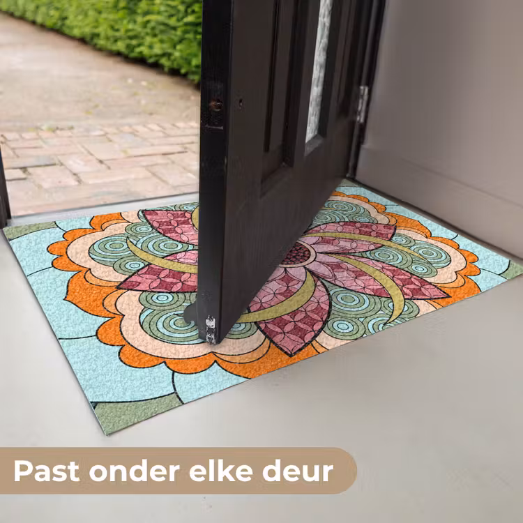 Deurmat - Mandala - Geometrisch - Kunst - Decoratief - Kleurrijk — 7