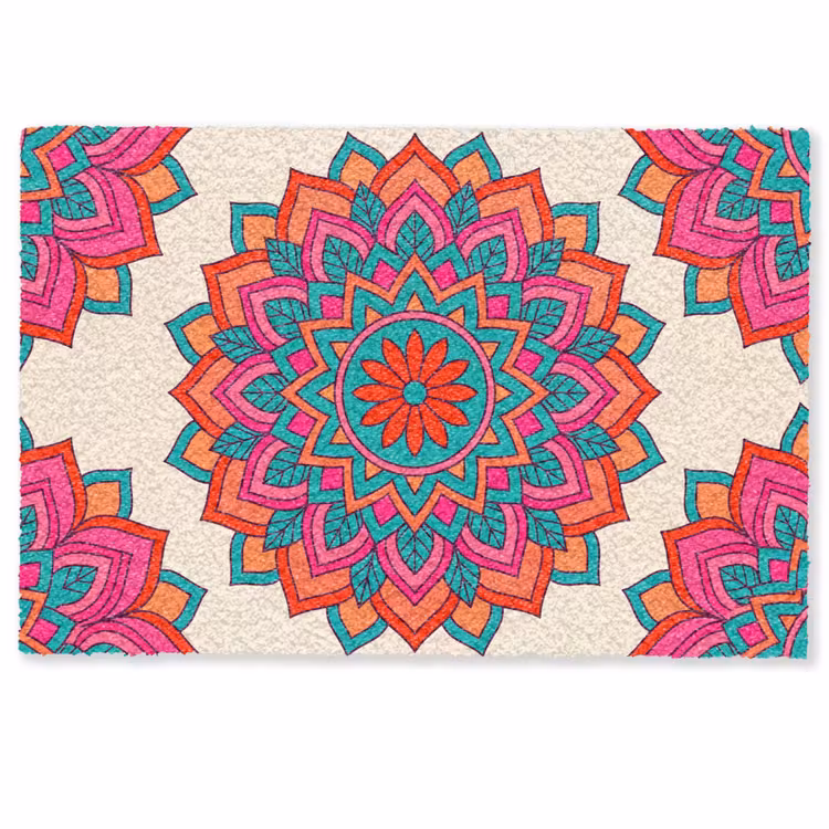 Deurmat - Mandala - Patroon - Abstract - Kleurrijk - Modern — 1