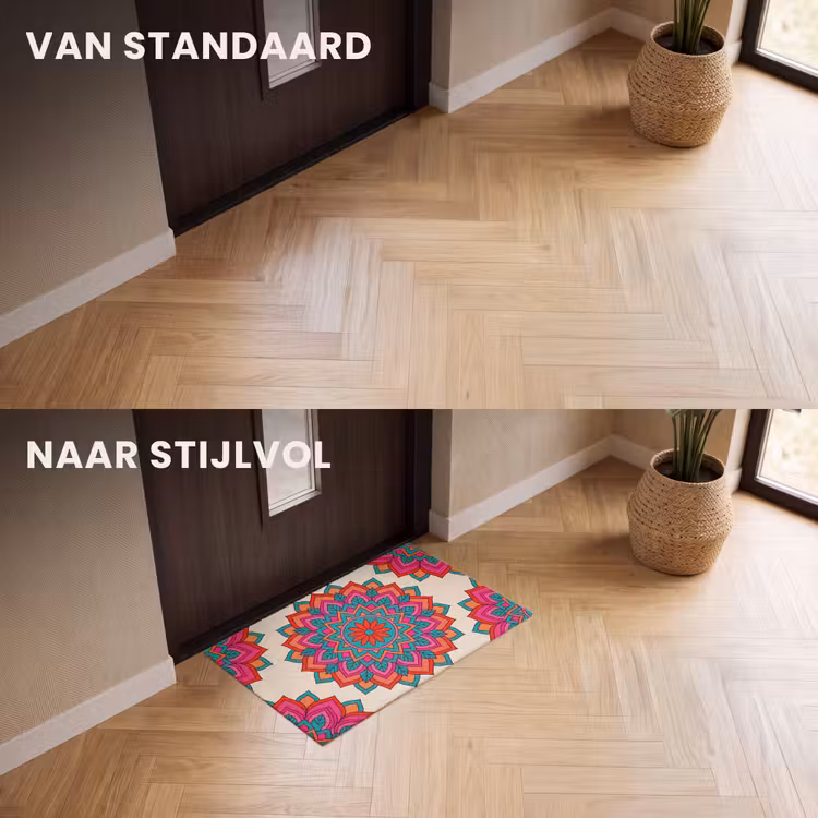 Deurmat - Mandala - Patroon - Abstract - Kleurrijk - Modern — 3