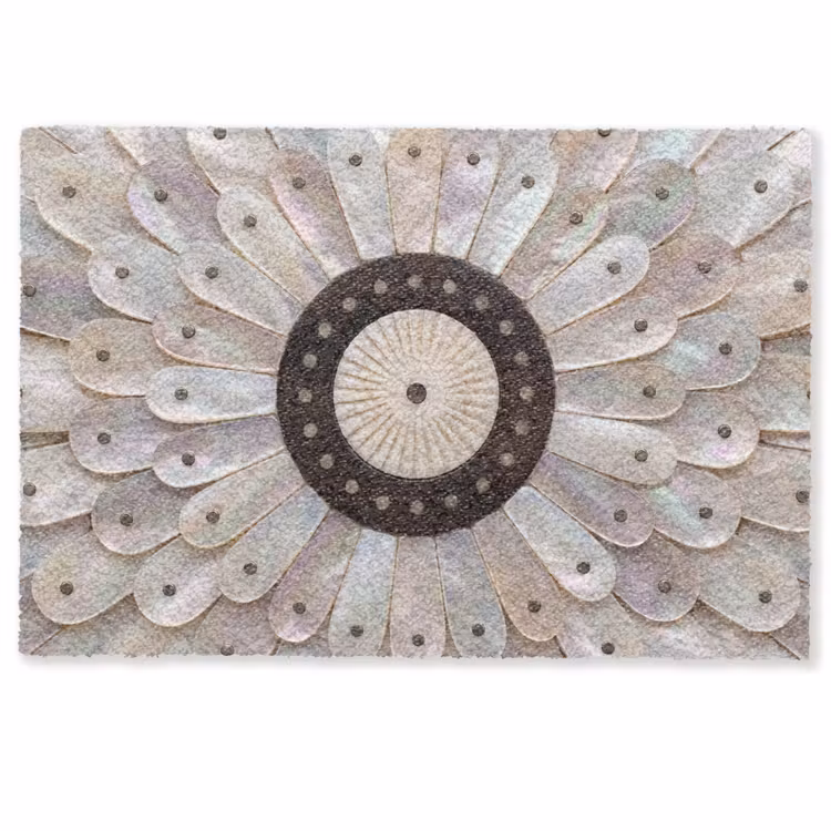 Deurmat - Parelmoer - Patroon - Decoratie - Ambacht - Wit — 1