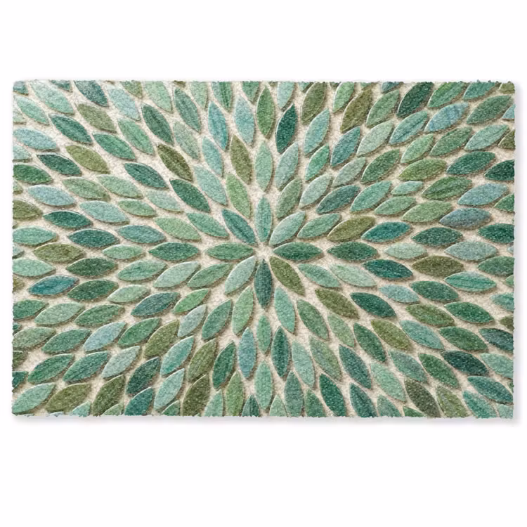 Deurmat - Patroon - Blad - Groen - Abstract — 1