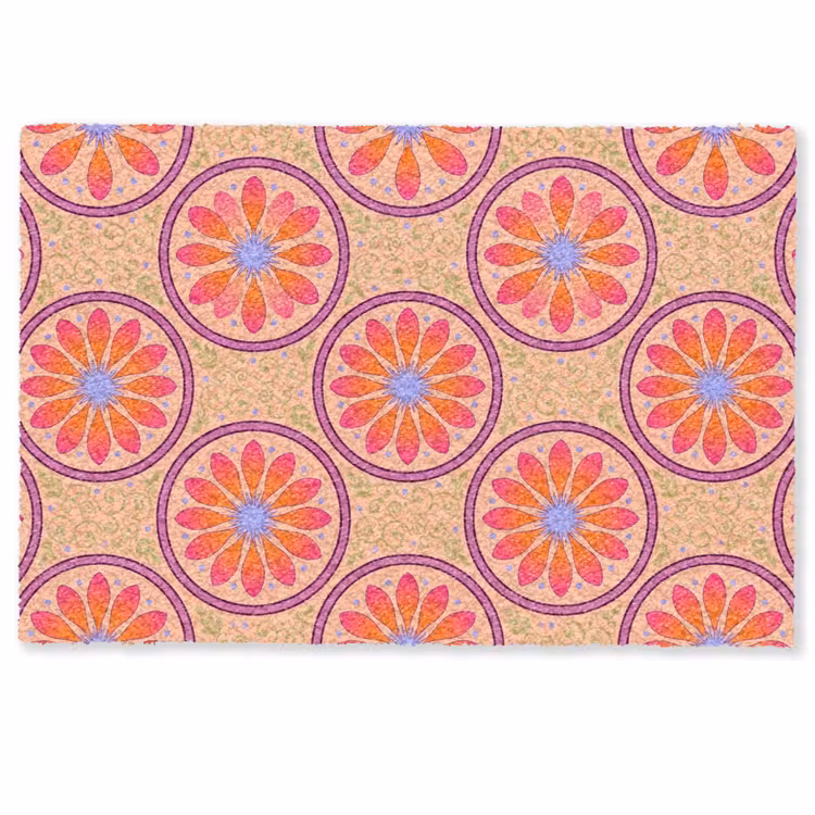 Deurmat - Patroon - Bloemen - Decoratief - Kleurrijk - Modern — 1