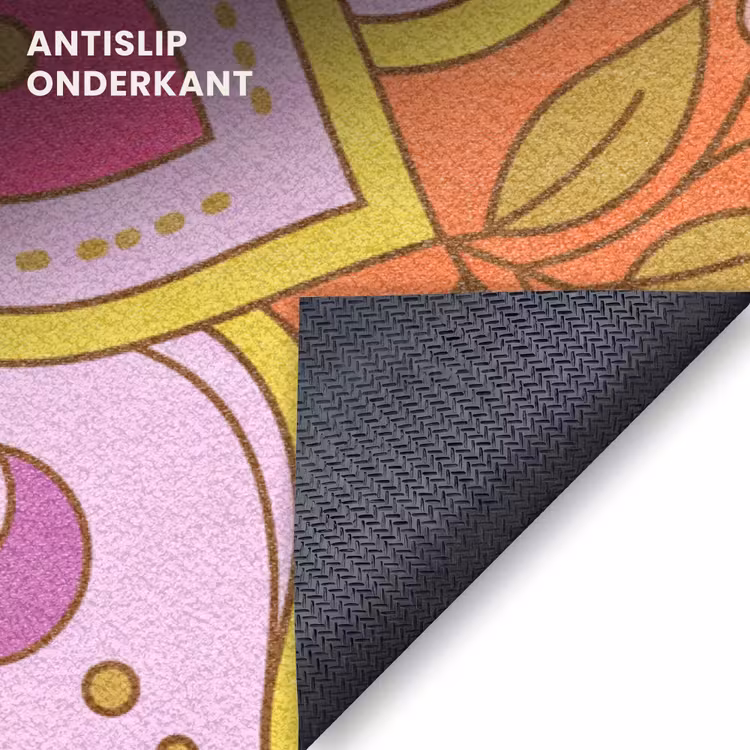 Deurmat - Patroon - Bloemmotief - Decoratie - Abstract - Roze — 6