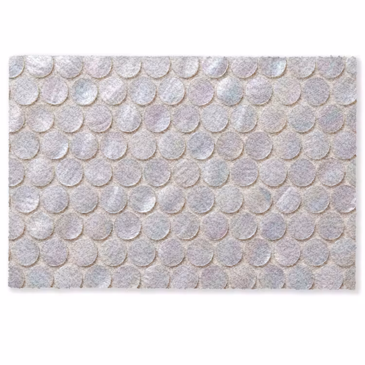 Deurmat - Patroon - Cirkels - Abstract - Modern - Wit — 1