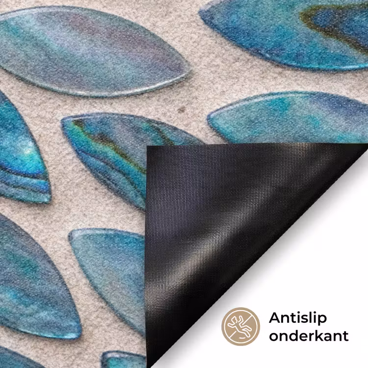 Deurmat - Patroon - Glans - Abstract - Blauw - Decoratie — 6
