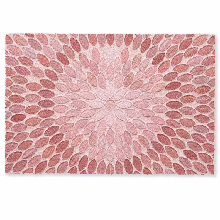 Deurmat - Patroon - Mozaïek - Ovaal - Abstract - Roze — 1