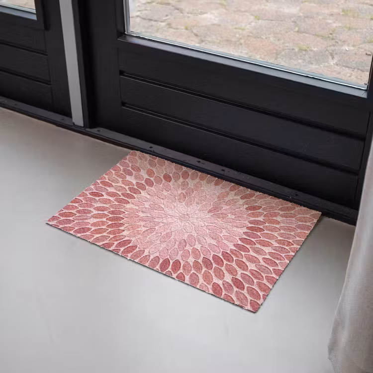 Deurmat - Patroon - Mozaïek - Ovaal - Abstract - Roze — 2