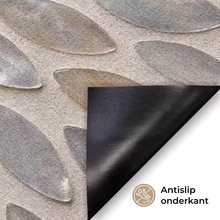 Deurmat - Patroon - Ovaal - Glanzend - Abstract - Beige — 6