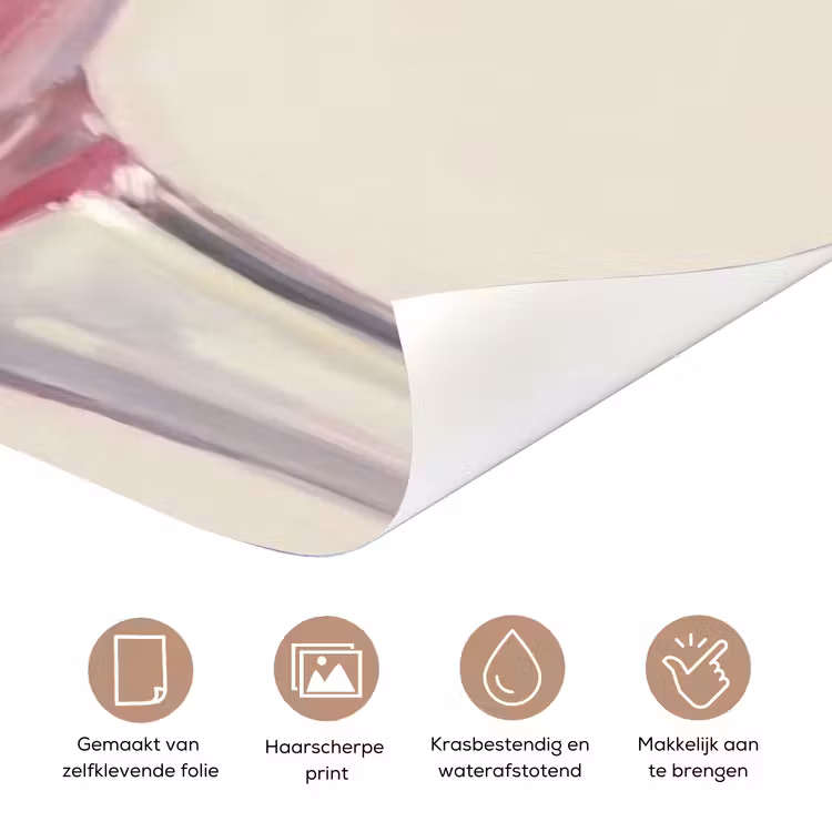 Deursticker - Cocktail - Framboos - Drank - Modern - Roze — 3