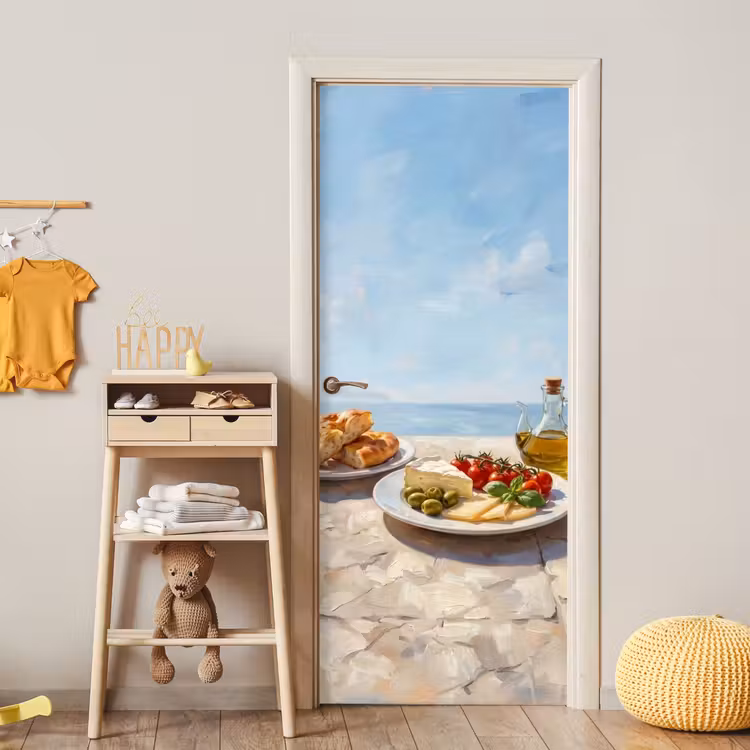 Deursticker - Eten - Middellandse Zee - Natuur - Geschilderd — 6