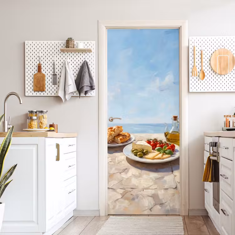Deursticker - Eten - Middellandse Zee - Natuur - Geschilderd — 7