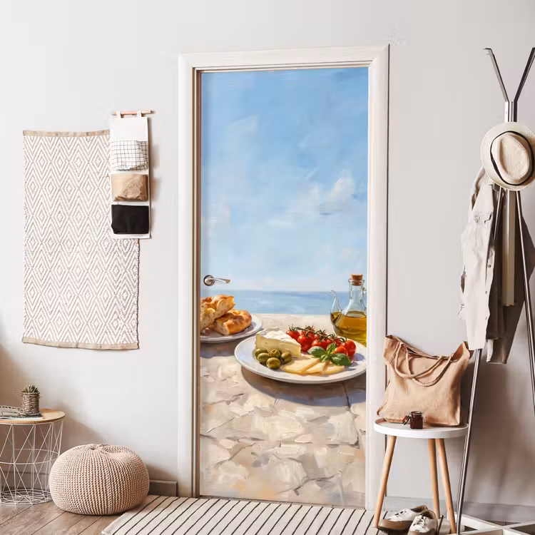 Deursticker - Eten - Middellandse Zee - Natuur - Geschilderd — 8