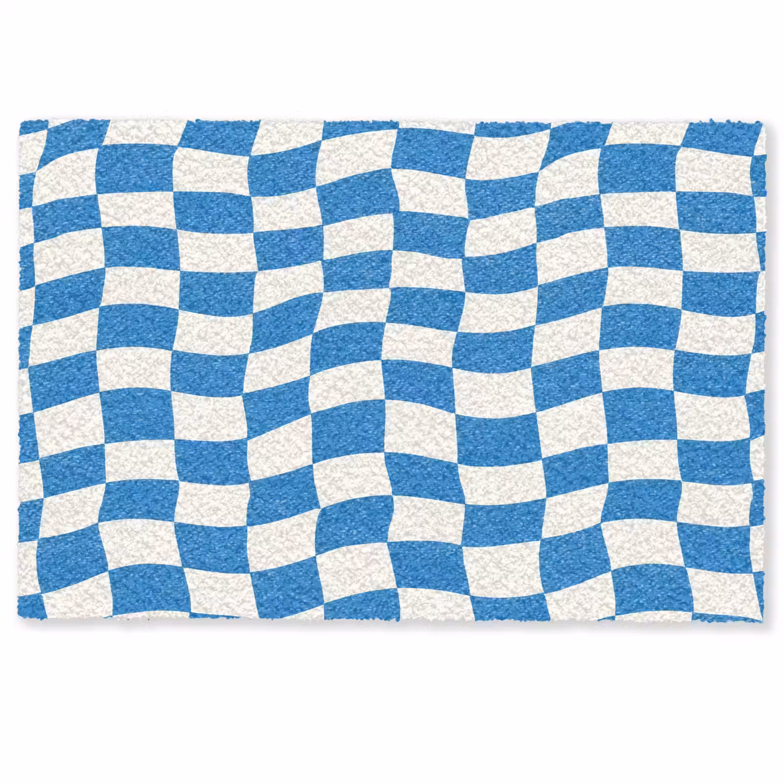 Deurmat - Golvend - Patroon - Blauw — 1