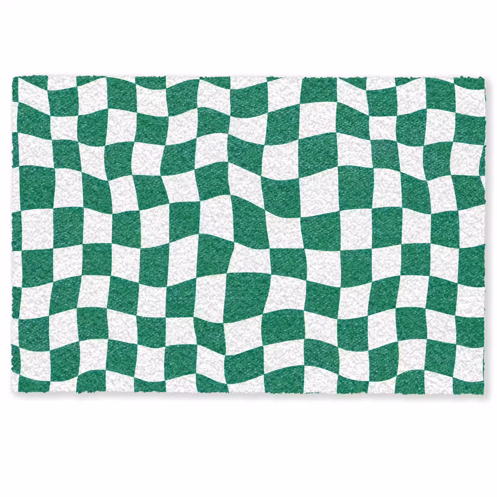 Deurmat - Schaakbord - Golvend - Groen — 1