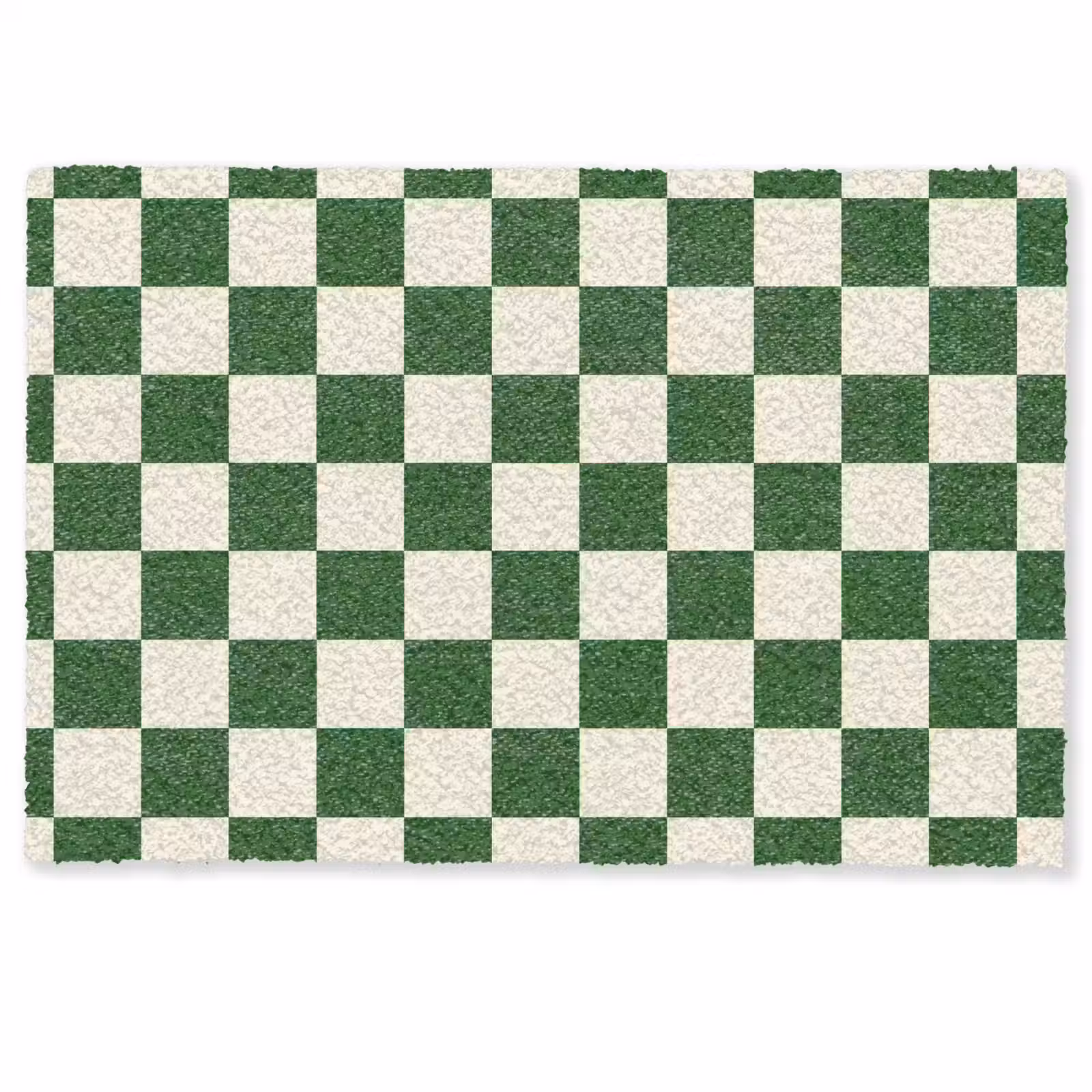 Deurmat - Schaakbord - Patroon - Groen — 1