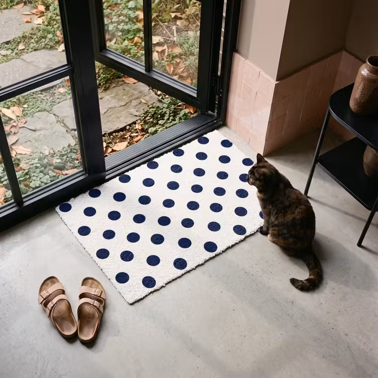 Deurmat - Klassiek - Stippen - Blauw — 2
