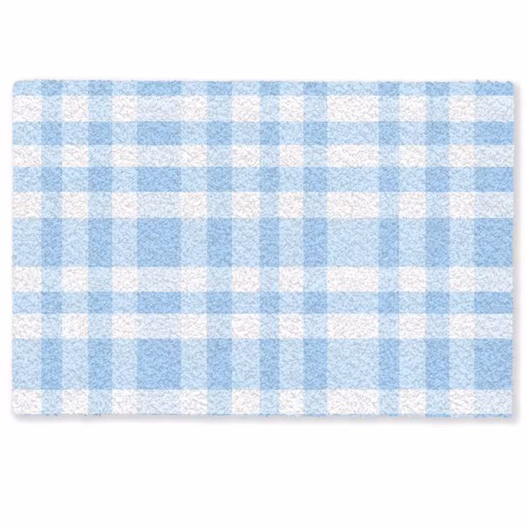 Deurmat - Ruit - Patroon - Blauw — 1