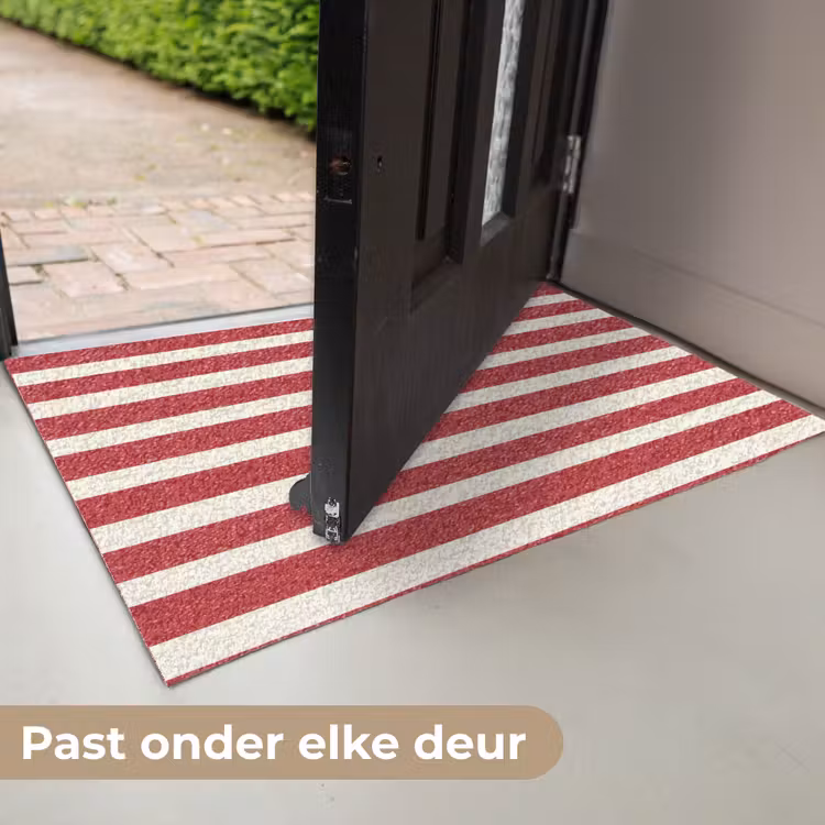 Deurmat - Strepen - Patroon - Rood — 7